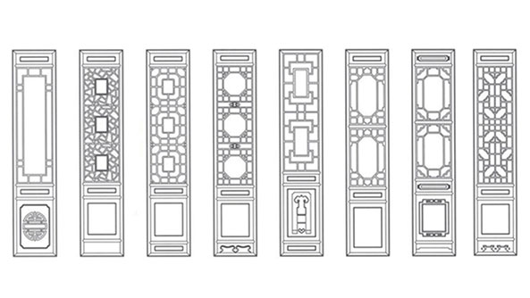 信阳喜迎门中式花格CAD设计图样式大全