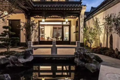信阳现代中式别墅的庭院设计如此美丽